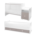 Bed TREND PLUS NEW white+string Variant B /teen bed; baby bed&cupboard/ *The bed can be used by two children at the same time